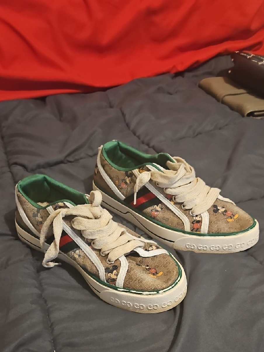 Gucci X Disney 1977 Mickey Mouse Monogram Sneakers Size 6
